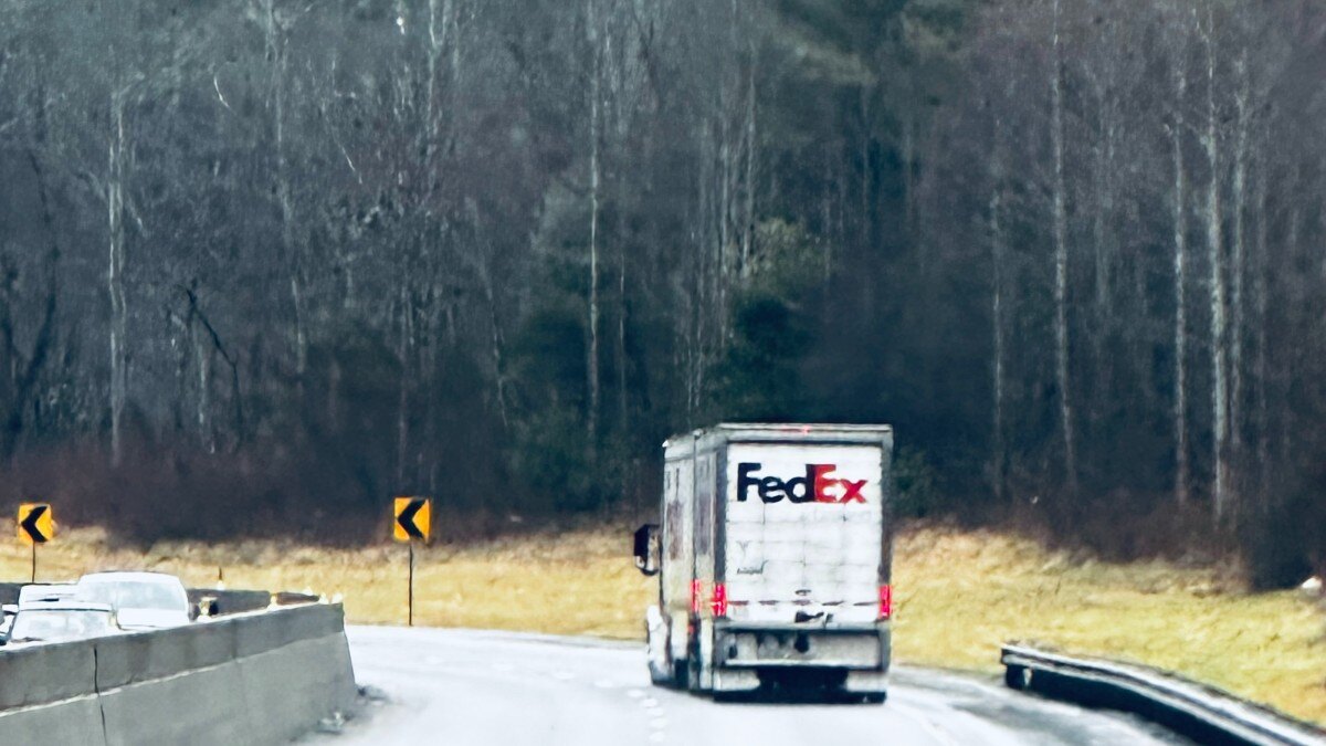 truck and trees